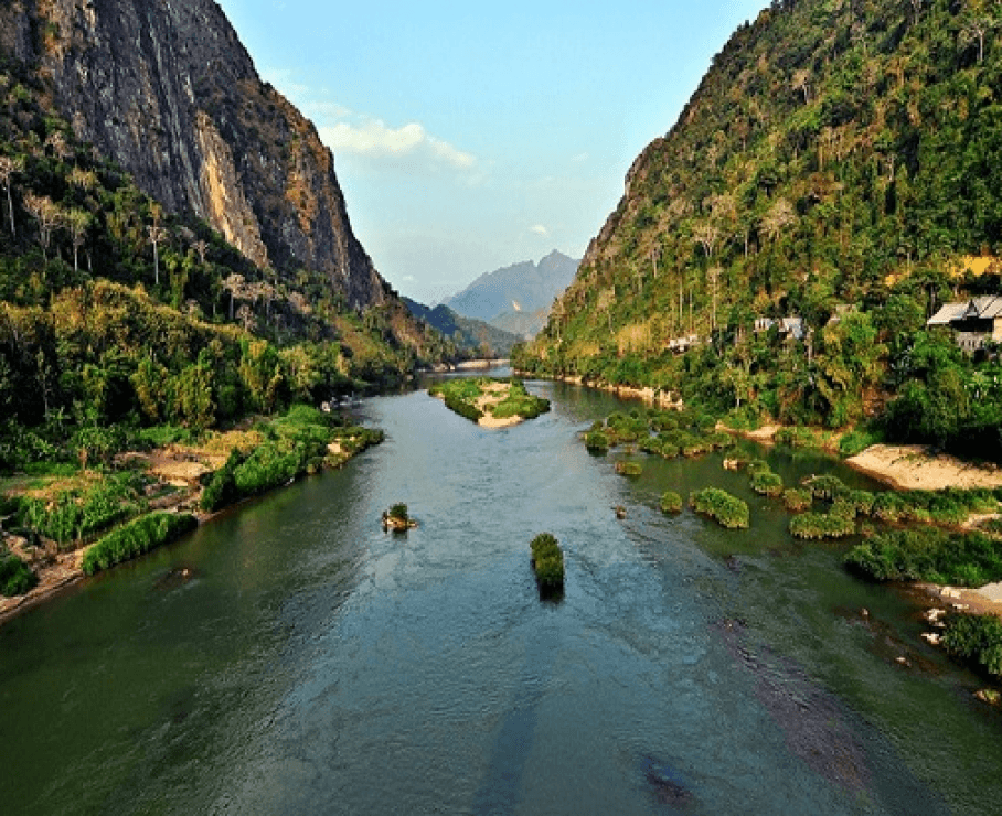 Scenic travel moment in Northern Laos